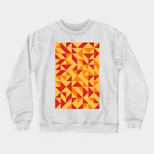 Fire Colored Geometric Pattern - Triangle #10 Crewneck Sweatshirt